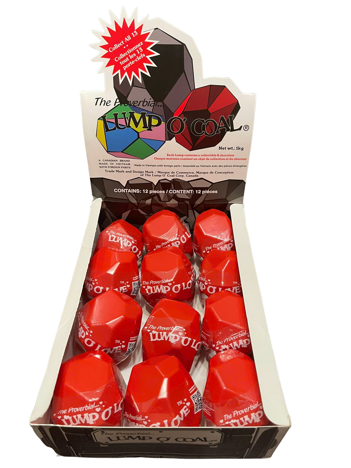 Lump O' Coal Case of 72- Prepack of Counter Pop-up Displays