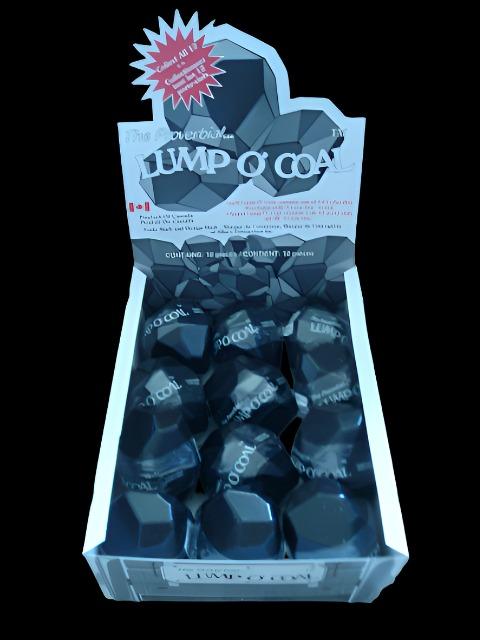 Lump O' Coal Case of 72- Prepack of Counter Pop-up Displays - The Proverbial Lump O' Coal TM